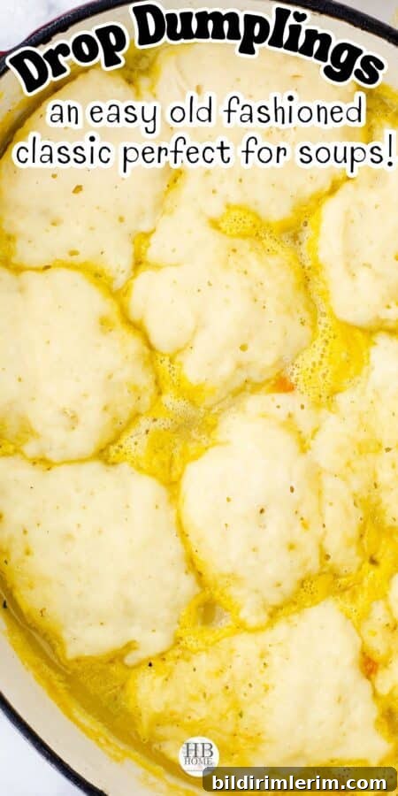 drop dumplings cooked on a bed of soup