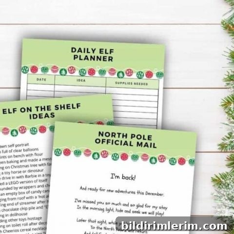 Free Printable Elf on the Shelf Planner + Elf Kit Ideas