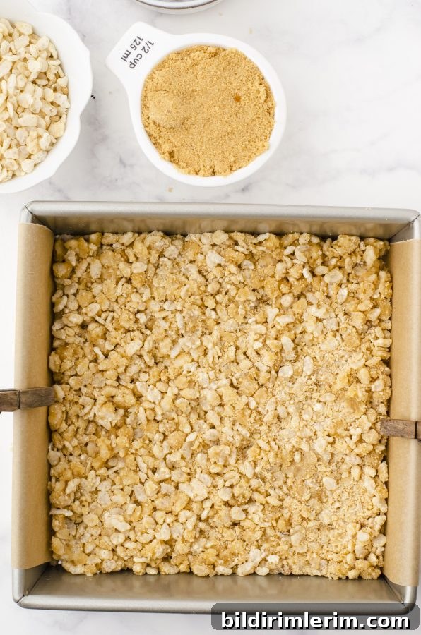 a baking pan lined with parchment paper