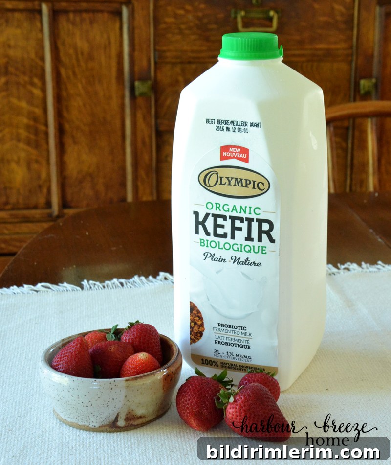 Kefir Review: First-Timer's Experience 2 A blogger's review of kefir provided the perfect opportunity to try this delicious, good for you product. Click the link for an easy kefir smoothie recipe.