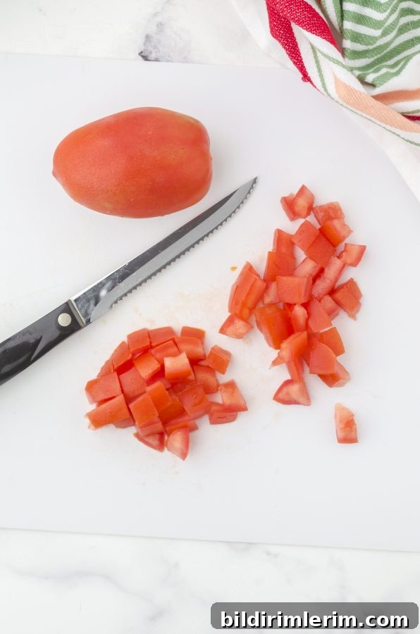 Dice - a serrated knife works best.