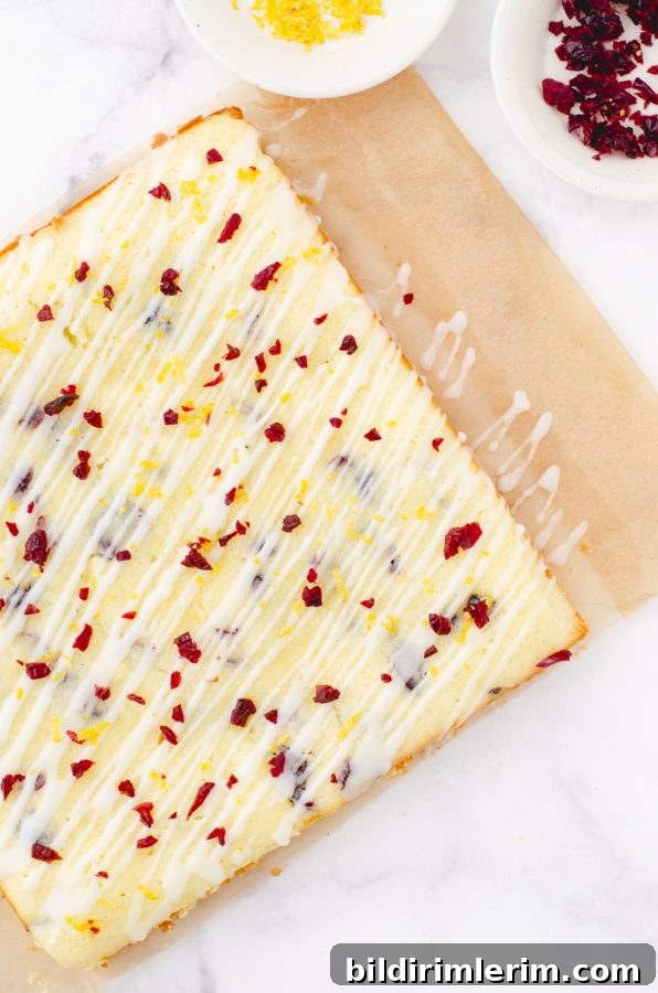 Cranberry lemon bars on a plate