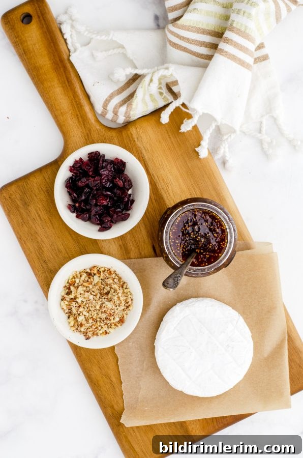 creamy baked brie with fig jam spread ingredients
