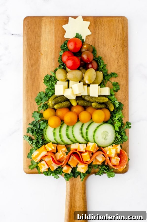 Cheese star topper on the charcuterie tree