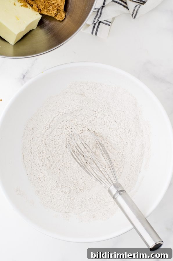 dry ingredients for gingerbread cookies