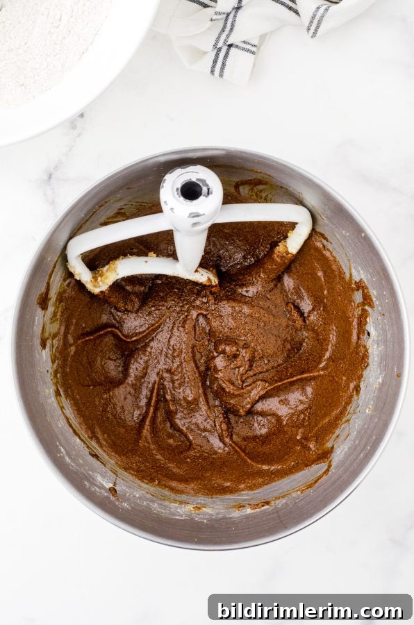 wet ingredients for gingerbread cookies