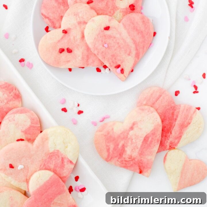 Marble Heart Sugar Cookies