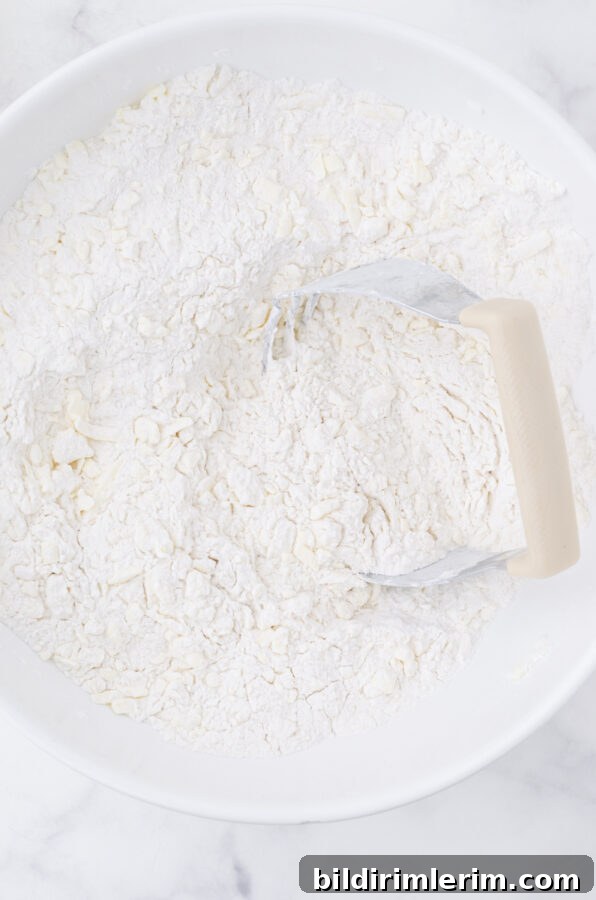 Cutting in cold butter