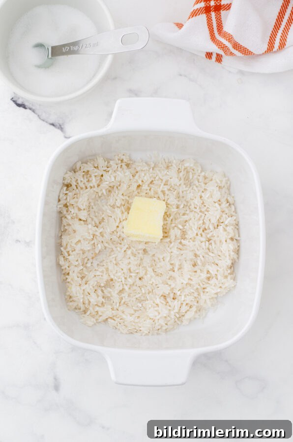 ingredients for oven baked white rice