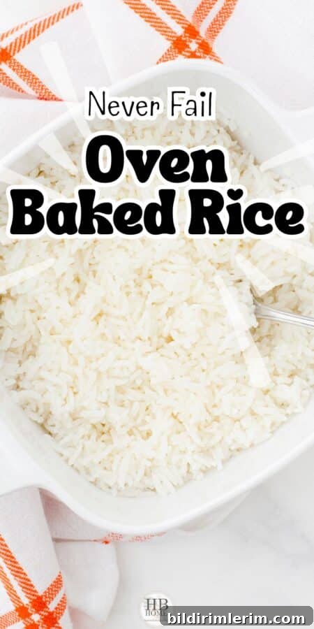 A pan of fluffy oven baked rice.