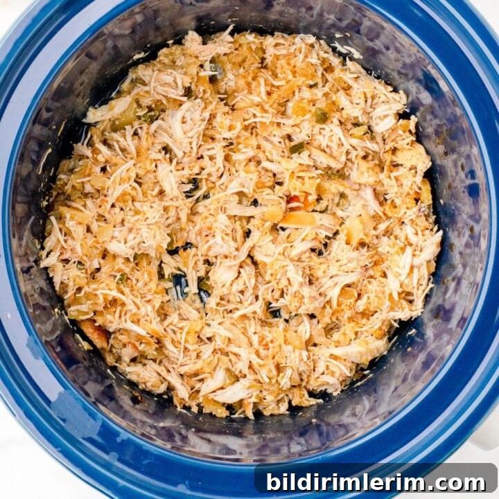 hawaiian crock pot shredded chicken in a crock pot