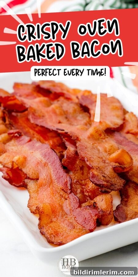 How to Make Crispy Bacon in the Oven Every Time 10 Pin image for crispy bacon recipe