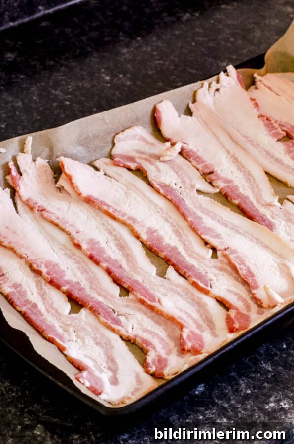 How to Make Crispy Bacon in the Oven Every Time 5 Bacon can overlap slightly and placed in a preheated oven.