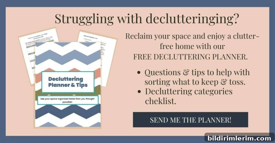 Decluttering planner preview
