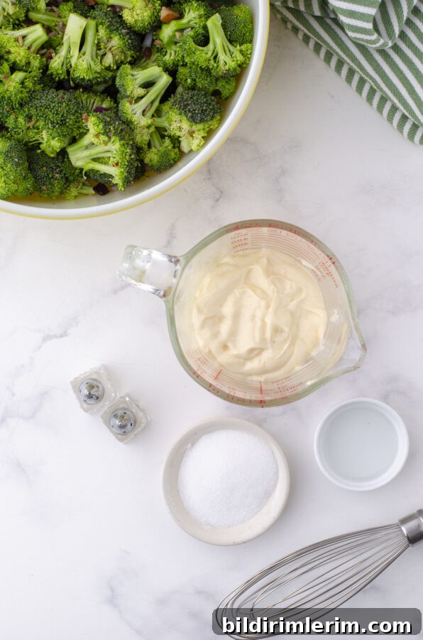 Classic Broccoli Salad with Cranberries Recipe 4 Ingredients for the dressing for broccoli salad with miracle whip dressing.
