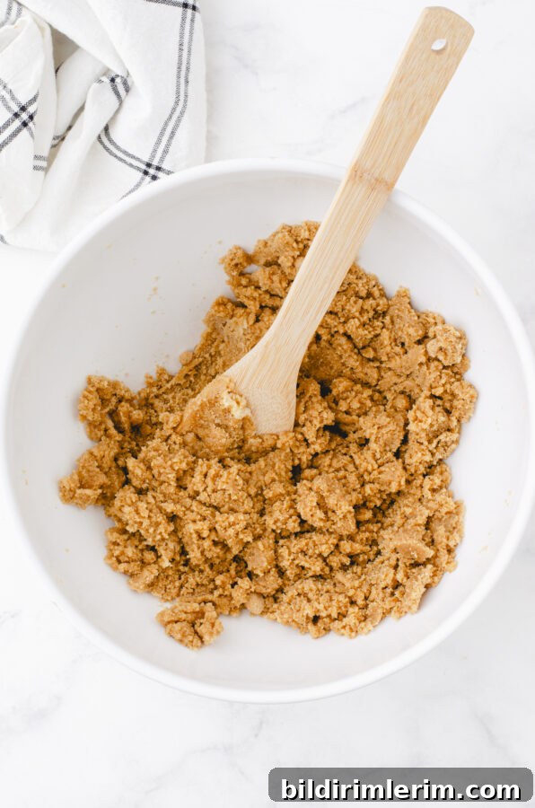 Soft, Chewy Butterscotch Blondies Recipe 8 The butterscotch batter after the eggs have been stirred in.