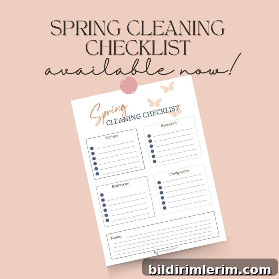 Spring cleaning checklist image