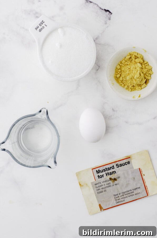 Grandma's Classic Mustard Sauce Recipe for Holiday Ham 3 Jar of mustard sauce for ham