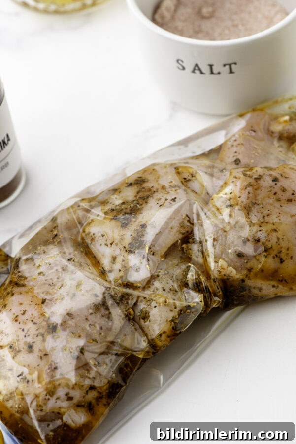 Greek Lemon-Oregano Chicken Marinade for Grilling 5 Greek chicken marinade in a ziploc