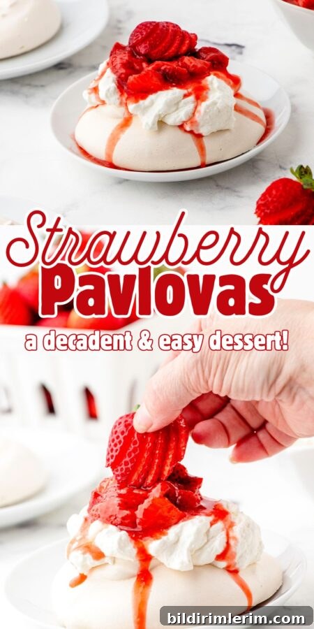 Strawberry pavlova ready to serve