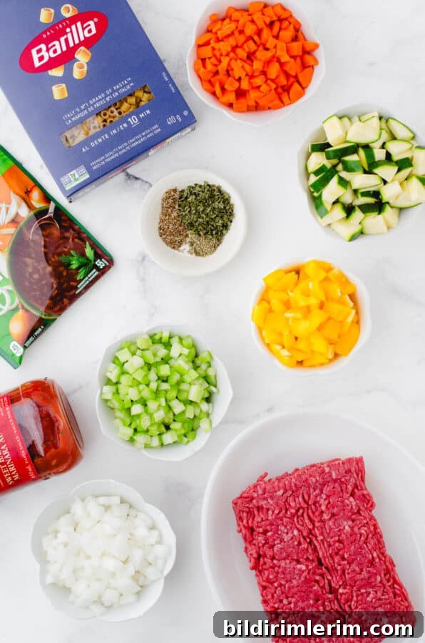 Classic Italian Minestrone Soup Recipe 3 Ingredients for minestrone Italian soup.