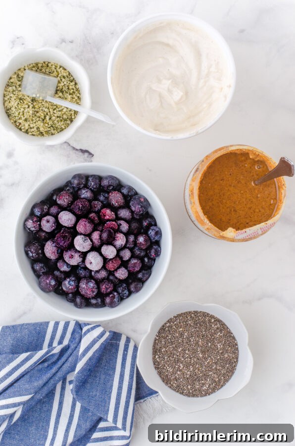 Make-Ahead Yogurt Bowls for Quick Grab-and-Go Breakfasts 3 Ingredients for yogurt bowls.