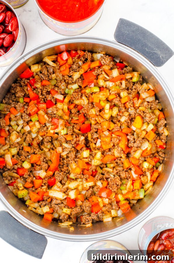 Warm Up with Classic Ground Beef and Bean Chili 4 Fresh vegetables for chili