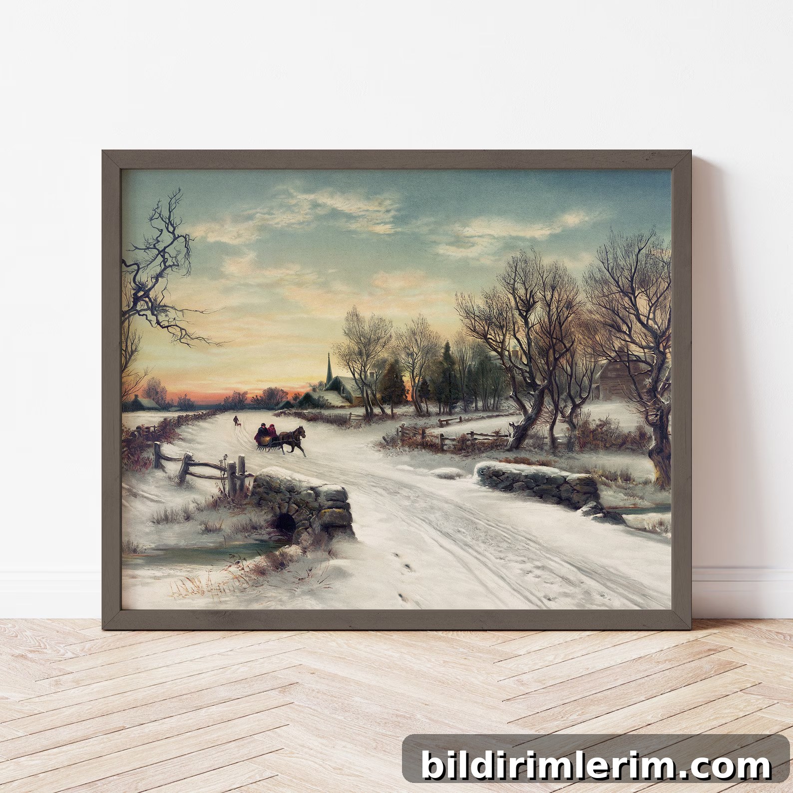 Christmas morn vintage wall art print