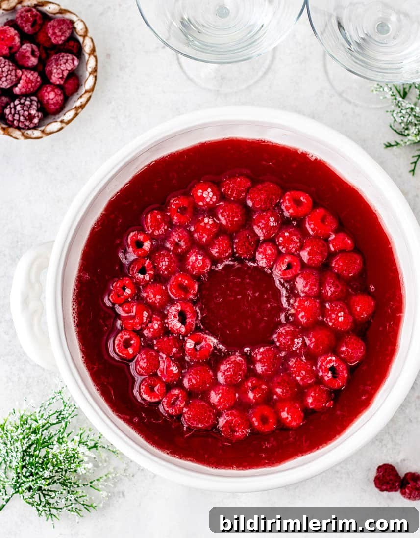Festive Non-Alcoholic Punch Recipes for Holidays and Parties 10 red Christmas punch in a punch bowl with an ice ring