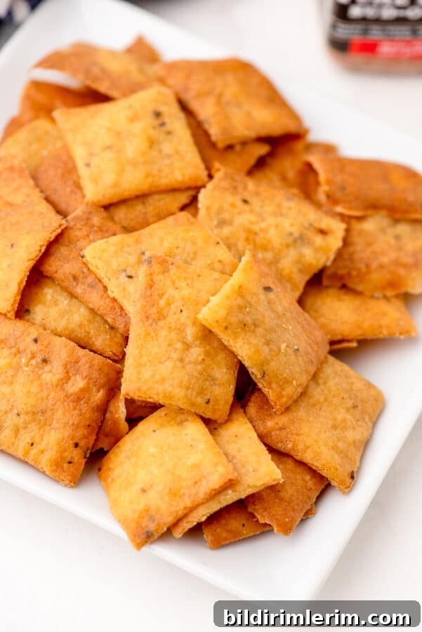 a plate of crispy sourdough chips