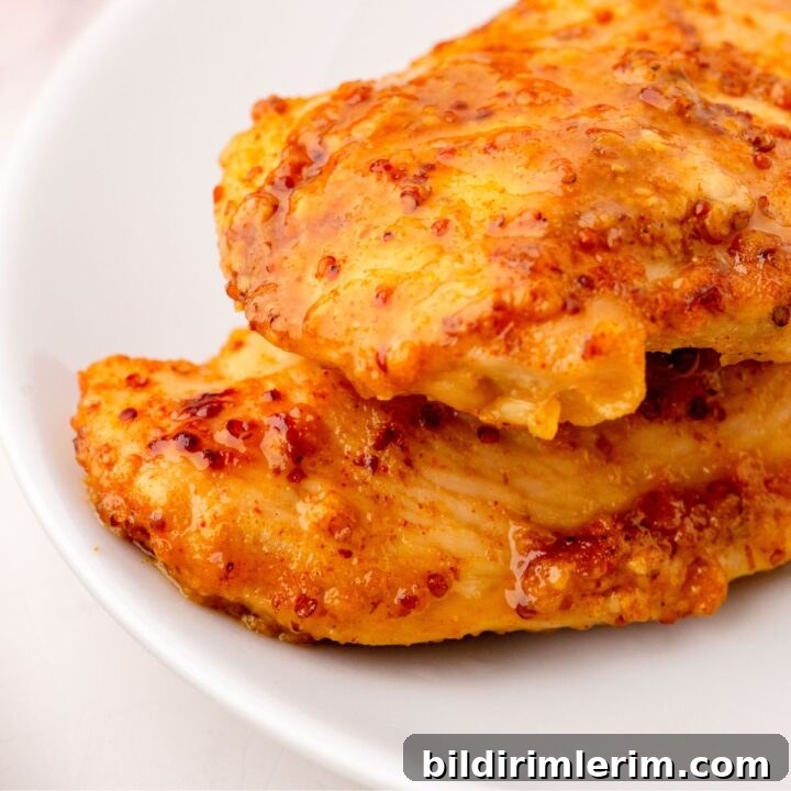 honey mustard chicken on a dinner plate