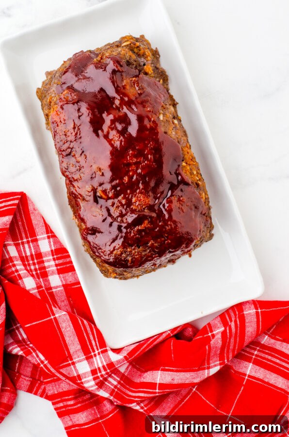 Classic Lipton Onion Soup Meatloaf Recipe for Comforting Dinners 10 Baked meatloaf on a platter.