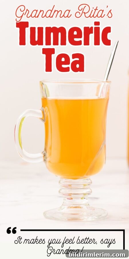 Cup of turmeric tea with lemon