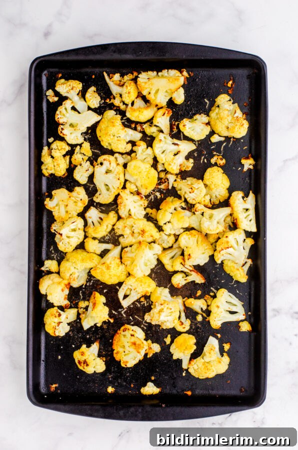 Roast cauliflower in the oven.
