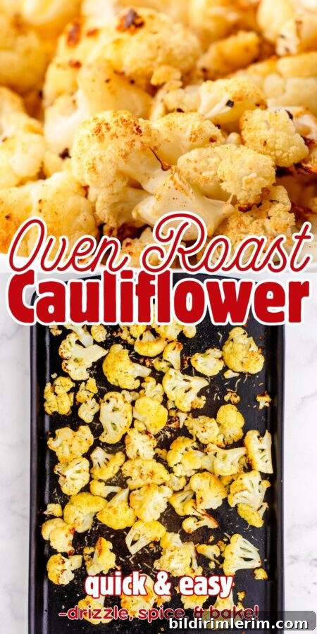 Roasted cauliflower ready to serve.