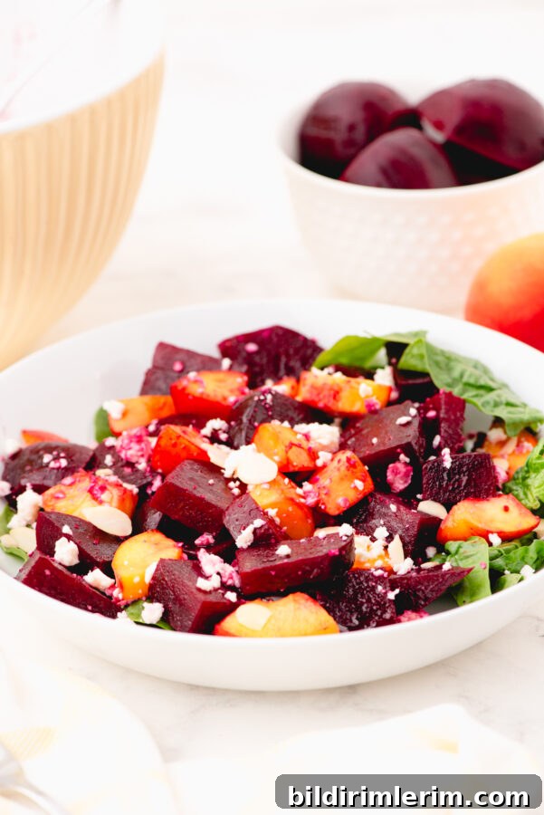 Bowl of Beet Salad ready to be served