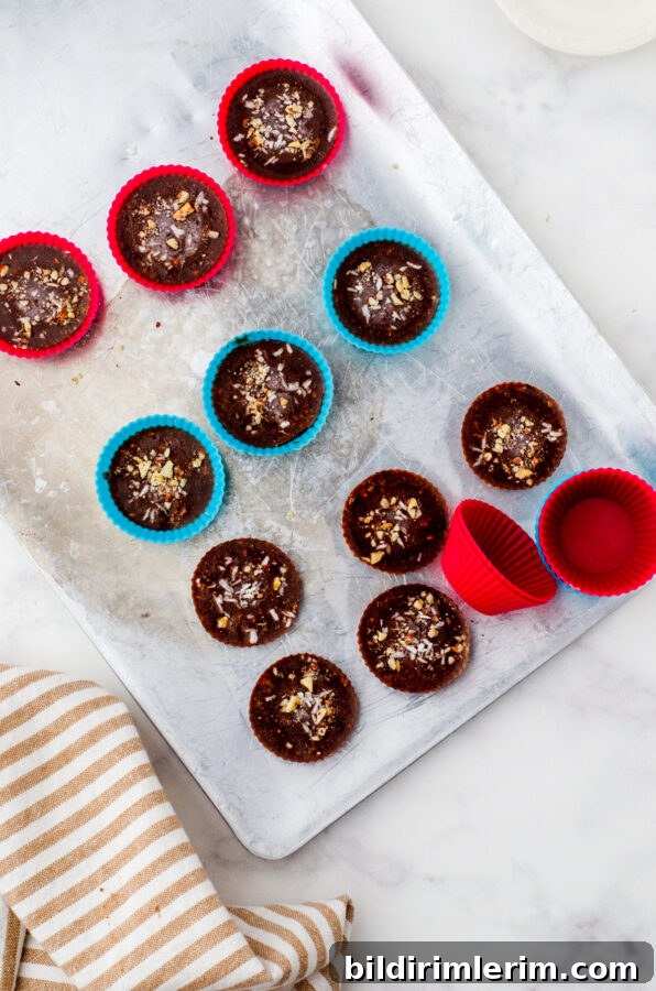 Popped out almond butter cups