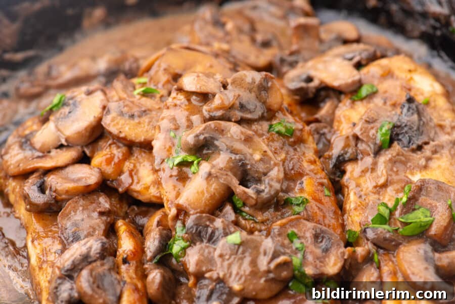 Chicken Marsala in a skillet