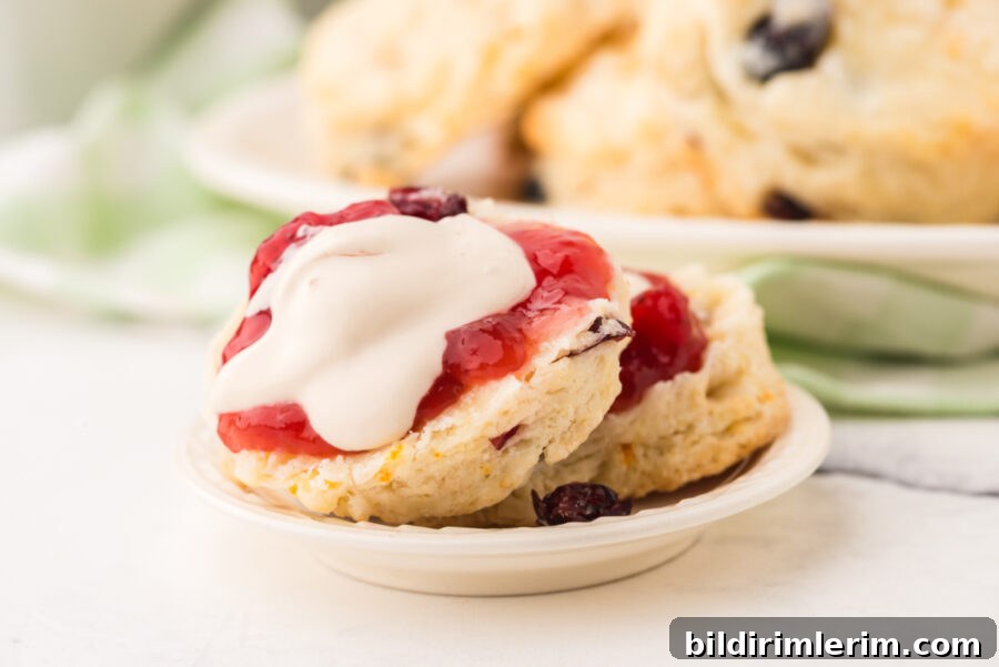 A close-up of golden-brown scones