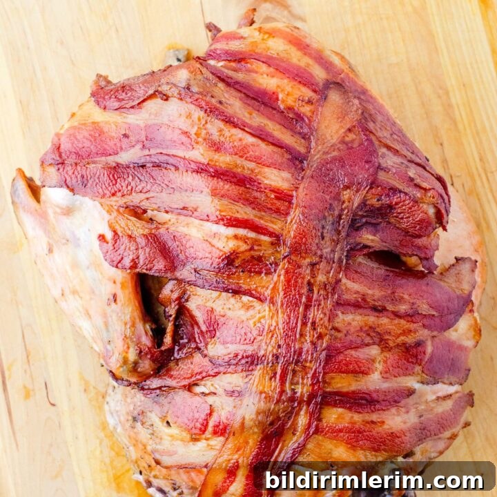 roast turkey with bacon