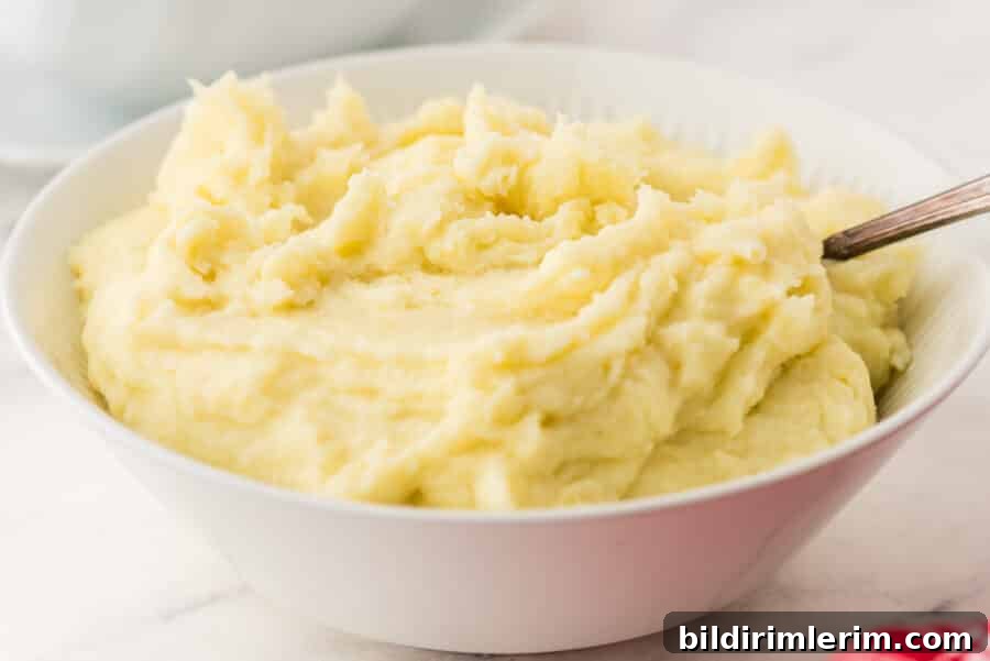 Creamy Whipped Mashed Potatoes with Cottage Cheese 2 Bowl of mashed potatoes