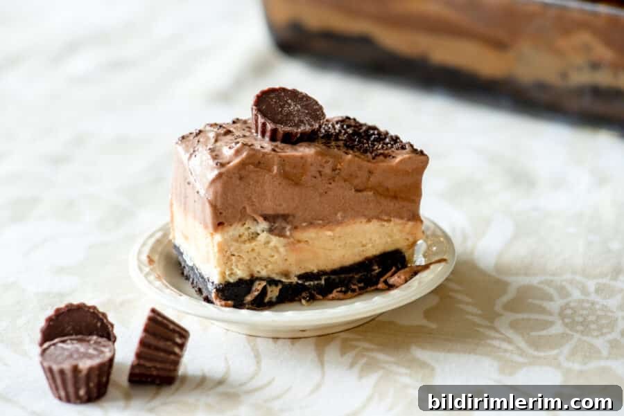 No-bake Oreo peanut butter lush dessert