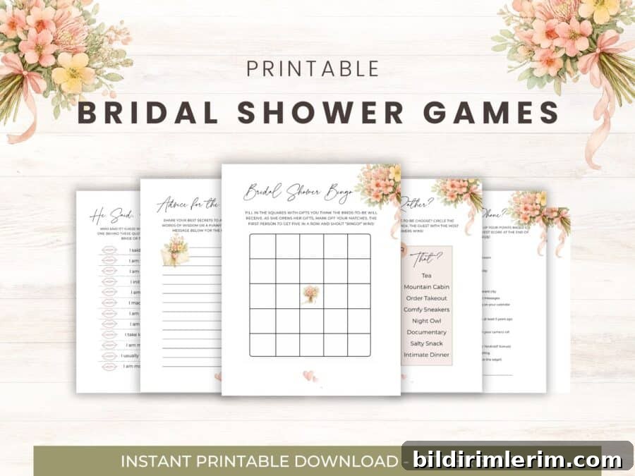 Classic bridal shower games printable preview