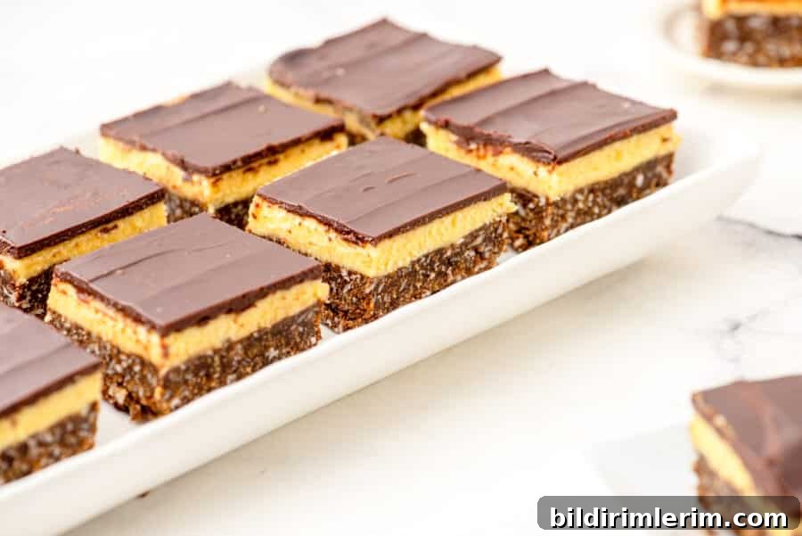 Tray of Nanaimo bars