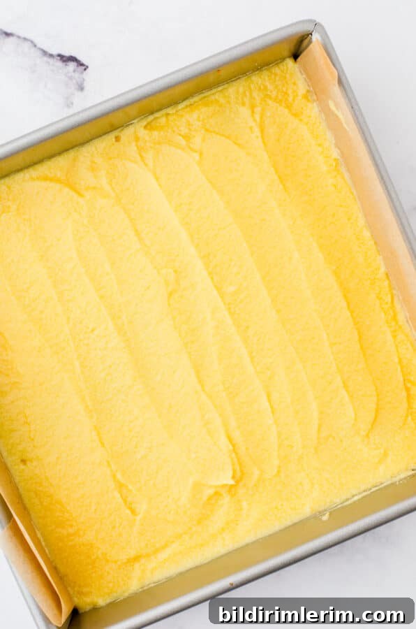 Custard spread over base