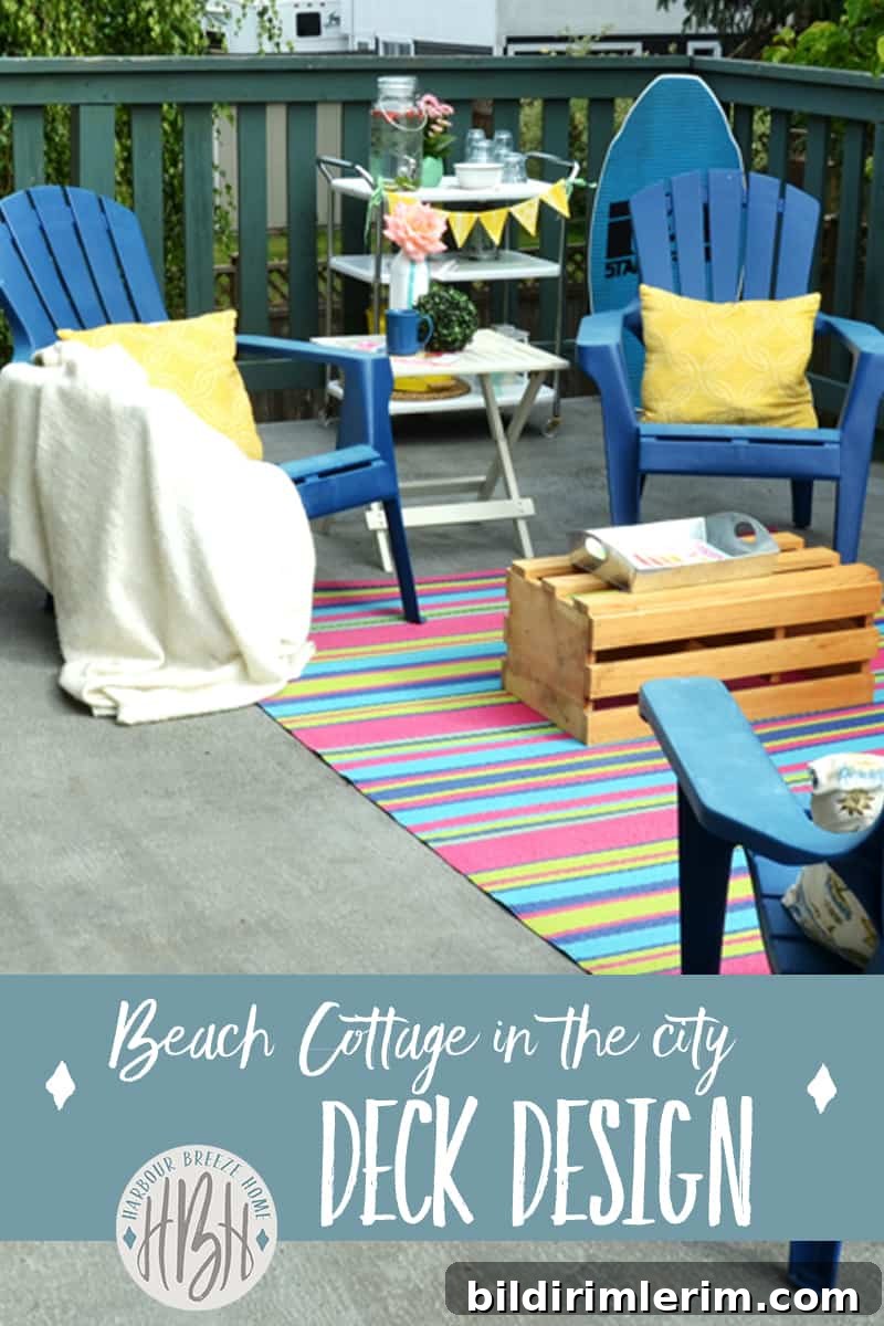 beach cottage inspired deck makeover