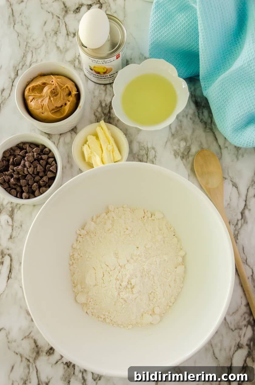 Ingredients needed for can't leave alone bars.