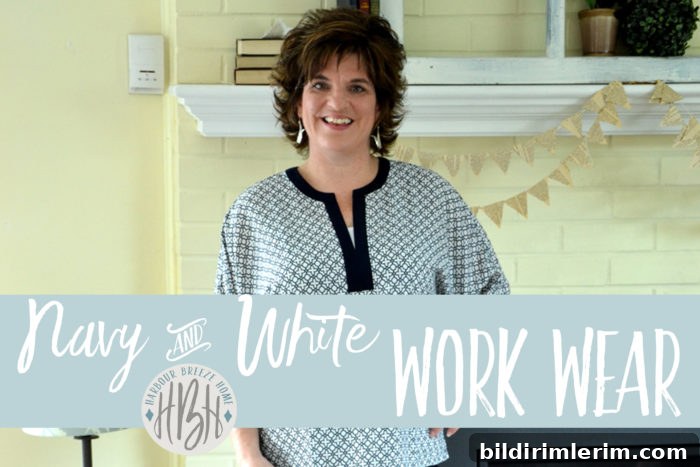 Navy & White Work Wear ~ Fashion over 40