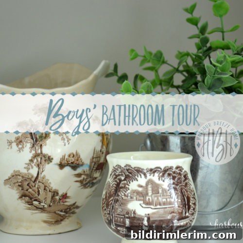 boys' bathroom tour with words