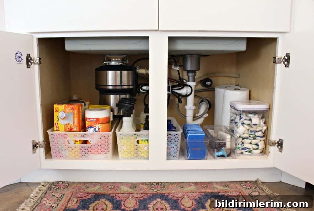 under sink storage
